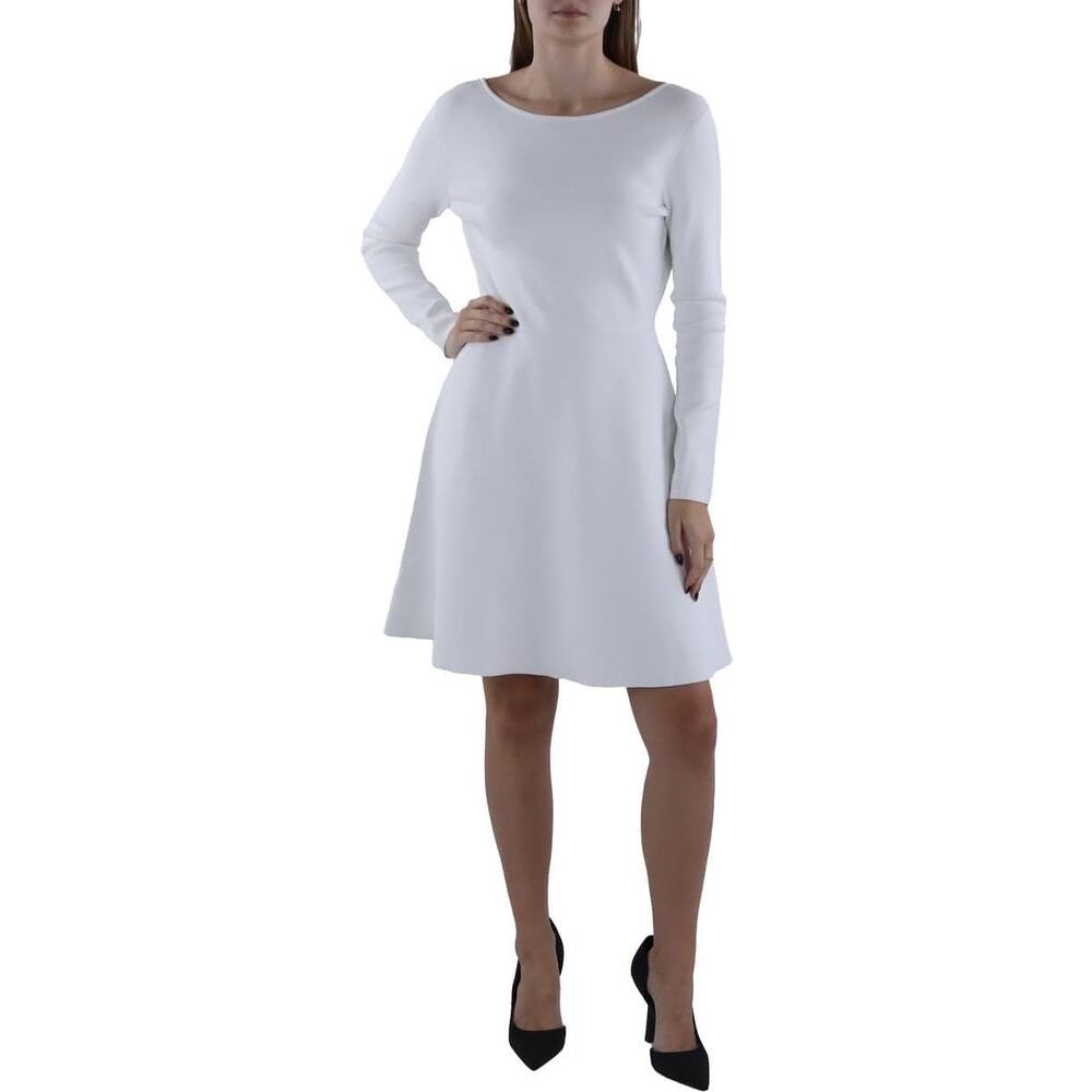 NWT BCBGMAXAZRIA Women's Long Sleeve Fit and Flare Sweater Knit Mini Dress Sz S